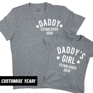 Personalised Daddy & Girl Star Established Matching T-Shirts (MRK X) daddy outfits clearance