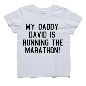 Personalised Daddy Running Marathon Tee (MRK X) daddy outfits clearance