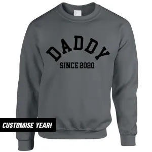 Personalised Daddy Since Sweatshirt (MRK X) Grandparent Clothing - senior fashion cheap