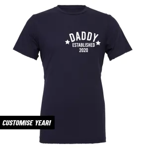 Personalised Daddy Star Established T-Shirt (MRK X) mens dad clothes online