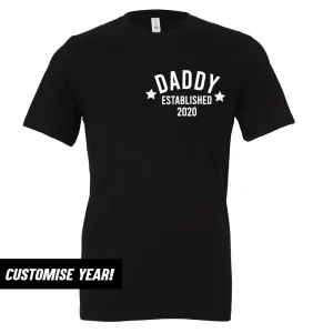 Personalised Daddy Star Established T-Shirt (MRK X) mens dad clothes online