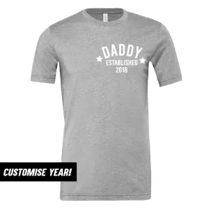 Personalised Daddy Star Established T-Shirt (MRK X) mens dad clothes online