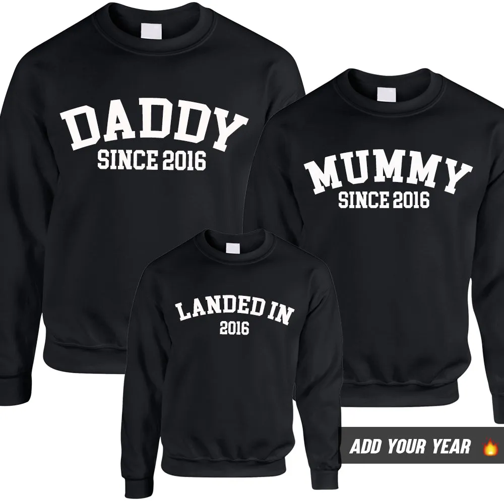 Personalised Daddy/Mummy/Landed Since Sweatshirts (MRK X) Grandparent Clothing - senior fashion cheap