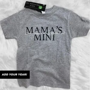 Personalised Dual Script Mama's Mini Since T-Shirt (MRK X) mum blouses clearance
