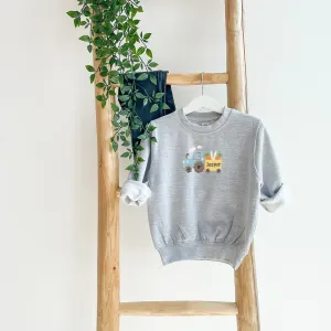 Personalised Easter Tractor Kids Sweatshirt boys fashion clearance