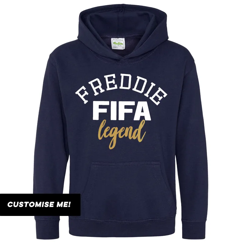 Personalised FIFA Legend Kids Hoodie (MRK X)