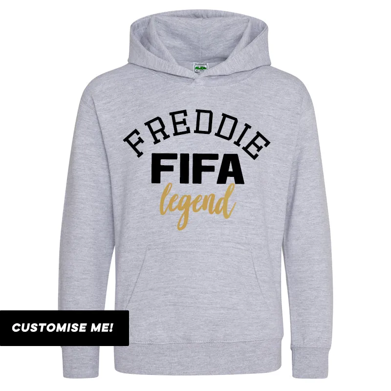 Personalised FIFA Legend Kids Hoodie (MRK X)