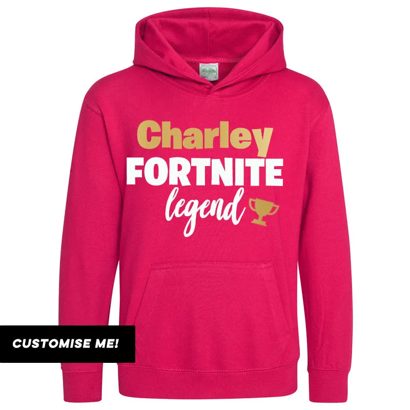 Personalised Gaming Legend Kids Hoodie (MRK X) boys apparel promo code