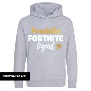 Personalised Gaming Legend Kids Hoodie (MRK X) girls pajamas promo