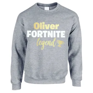 Personalised Gaming Legend Kids Sweatshirt (MRK X) boys apparel promo code