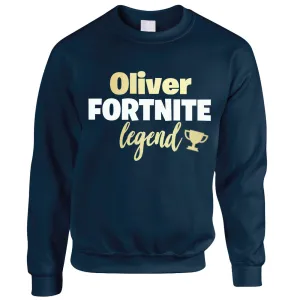 Personalised Gaming Legend Kids Sweatshirt (MRK X) boys apparel promo code