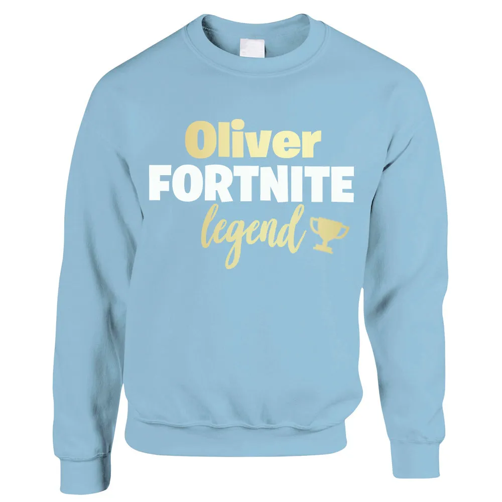Personalised Gaming Legend Kids Sweatshirt (MRK X)