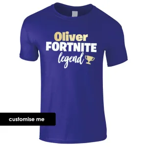 Personalised Gaming Legend Kids T-Shirt (MRK X) boys apparel promo code