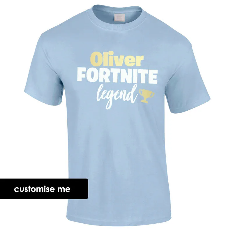 Personalised Gaming Legend Kids T-Shirt (MRK X)