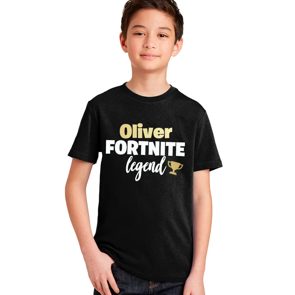 Personalised Gaming Legend Kids T-Shirt (MRK X)