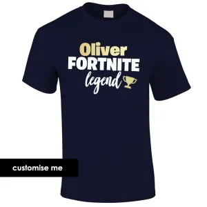 Personalised Gaming Legend Kids T-Shirt (MRK X) boys apparel promo code