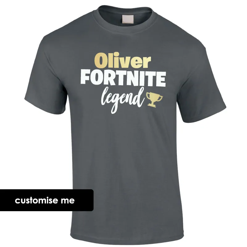 Personalised Gaming Legend Kids T-Shirt (MRK X)