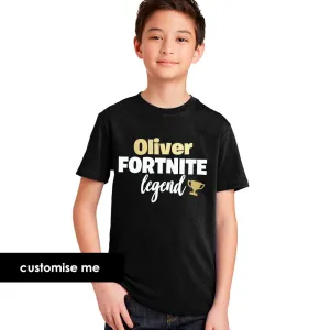 Personalised Gaming Legend Kids T-Shirt (MRK X) boys apparel promo code