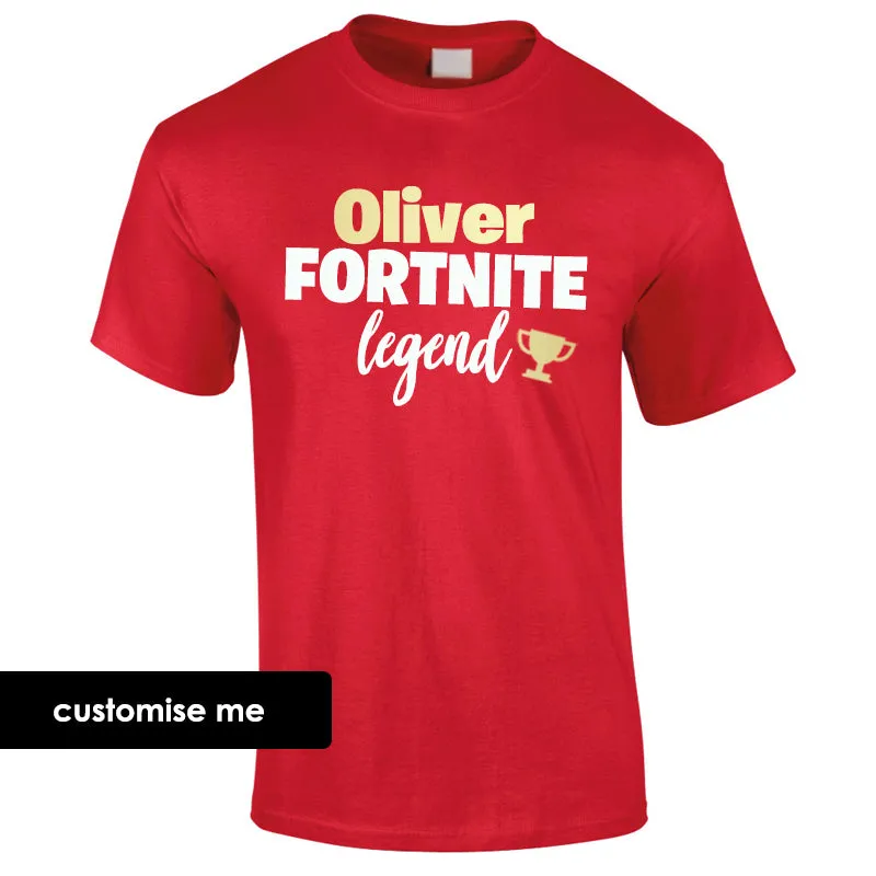 Personalised Gaming Legend Kids T-Shirt (MRK X)