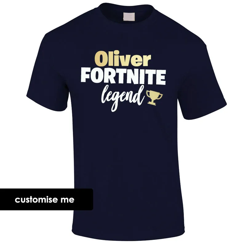Personalised Gaming Legend Kids T-Shirt (MRK X)