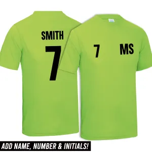 Personalised Glory Initial & Number Back Poly Tee  (MRK X) discount boys clothing