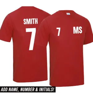 Personalised Glory Initial & Number Back Poly Tee  (MRK X) discount boys clothing