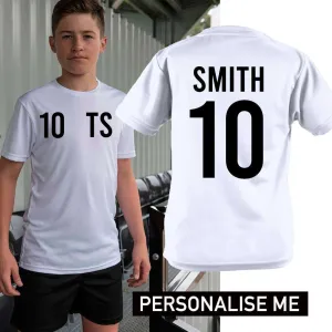 Personalised Glory Initial & Number Back Poly Tee  (MRK X) discount boys clothing