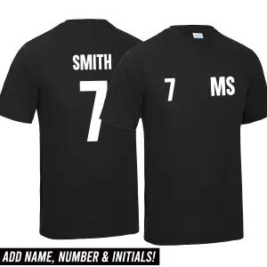 Personalised Glory Initial & Number Back Poly Tee  (MRK X) discount boys clothing