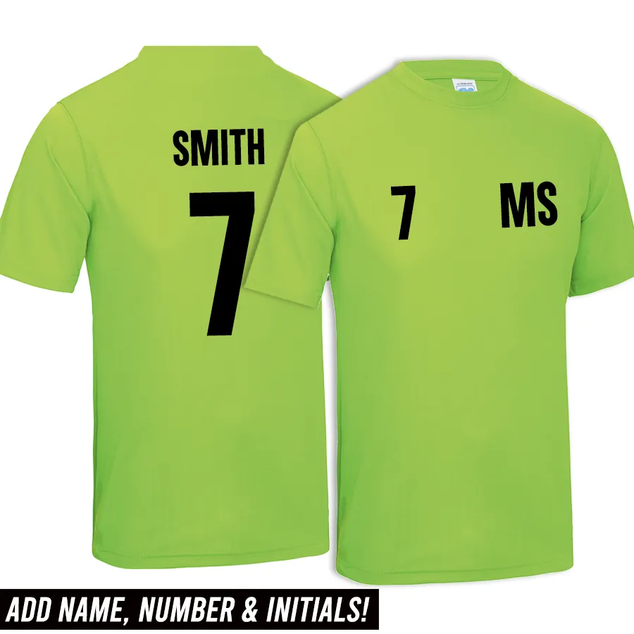Personalised Glory Initial & Number Back Poly Tee  (MRK X) discount boys clothing
