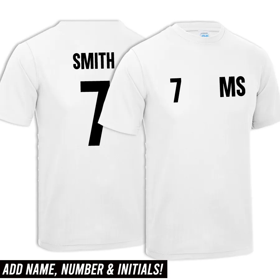Personalised Glory Initial & Number Back Poly Tee  (MRK X) discount boys clothing