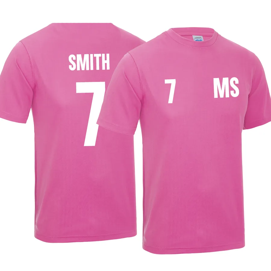 Personalised Glory Initial & Number Back Poly Tee  (MRK X)