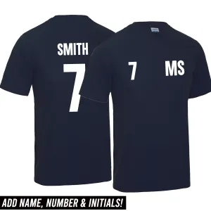 Personalised Glory Initial & Number Back Poly Tee  (MRK X) discount boys clothing