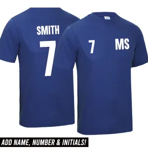 Personalised Glory Initial & Number Back Poly Tee  (MRK X) discount boys clothing