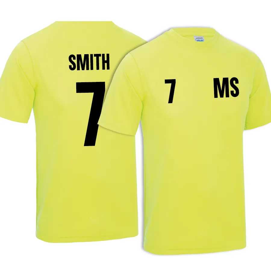 Personalised Glory Initial & Number Back Poly Tee  (MRK X)