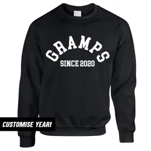 Personalised Gramps Since Sweatshirt (MRK X) Grandparent Clothing - senior fashion cheap