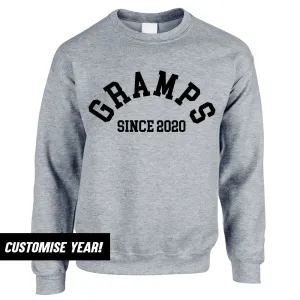 Personalised Gramps Since Sweatshirt (MRK X) Grandparent Clothing - grandpa clothes outlet