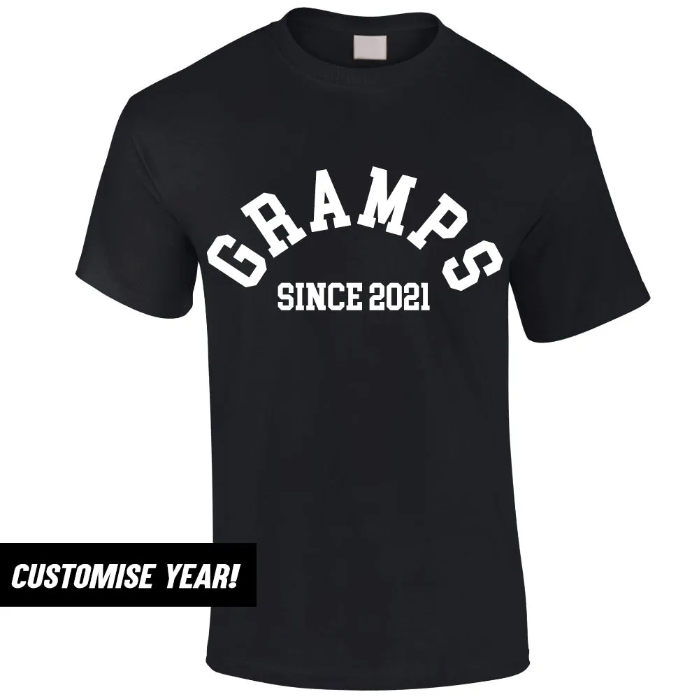 Personalised Gramps Since T-Shirt Grandparent Clothing - grandpa clothes outlet