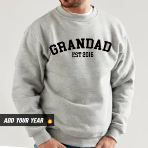 Personalised Grandad Established Sweatshirt (MRK X) Grandparent Clothing - senior fashion cheap