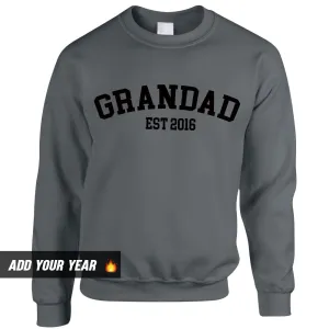 Personalised Grandad Established Sweatshirt (MRK X) Grandparent Clothing - senior fashion cheap