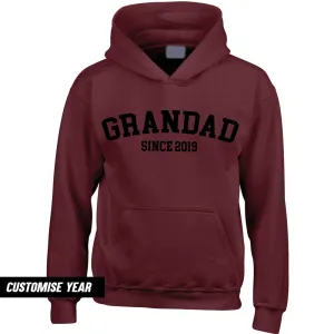 Personalised Grandad Since Hoodie (MRK X) Grandparent Clothing - senior fashion cheap