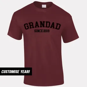 Personalised Grandad Since T-Shirt (MRK X) Grandparent Clothing - senior fashion cheap