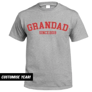 Personalised Grandad Since T-Shirt (MRK X) Grandparent Clothing - grandpa clothes outlet