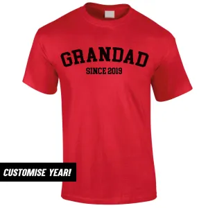 Personalised Grandad Since T-Shirt (MRK X) Grandparent Clothing - senior fashion cheap
