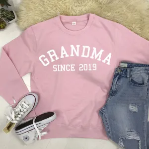 Personalised Grandma Since Sweatshirt (MRK X) Grandparent Clothing - senior fashion cheap