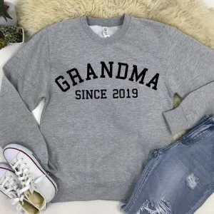 Personalised Grandma Since Sweatshirt (MRK X) Grandparent Clothing - senior fashion cheap
