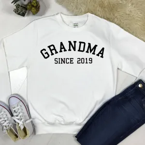 Personalised Grandma Since Sweatshirt (MRK X) Grandparent Clothing - senior fashion cheap