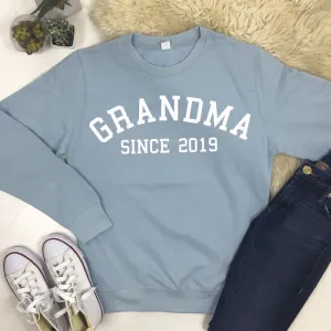 Personalised Grandma Since Sweatshirt (MRK X) Grandparent Clothing - senior fashion cheap