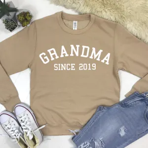 Personalised Grandma Since Sweatshirt (MRK X) Grandparent Clothing - senior fashion cheap