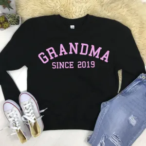 Personalised Grandma Since Sweatshirt (MRK X) Grandparent Clothing - senior fashion cheap