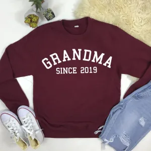 Personalised Grandma Since Sweatshirt (MRK X) Grandparent Clothing - senior fashion cheap
